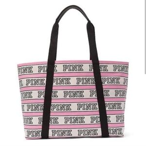 PINK Logo Canvas Tote Bag